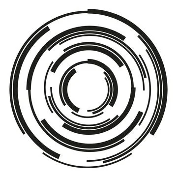 Abstract geometric circular lines technology pattern Illustrazione stock