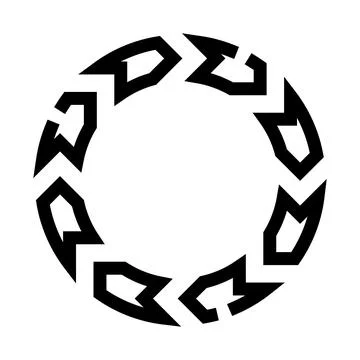 Abstract geometric circular pattern creating a wheel Stock Illustration