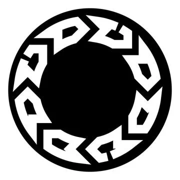 Abstract geometric circular pattern creating a wheel shape 스톡 일러스트