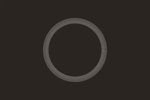 Abstract Geometric Circular Pattern Graphic Design on Dark Background Studi.. Stock Illustration
