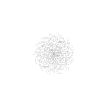 Abstract geometric circular pattern with swirling lines with abstract art Illustrazione stock