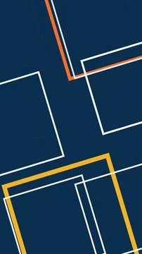 Abstract geometric city-map lines in deep navy, orange, and white create a .. 스톡 일러스트