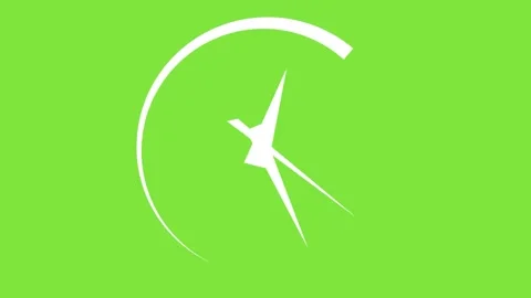 Abstract geometric clock. Triangles as a watch hand. The passing of time. Loo Video stock 168102514