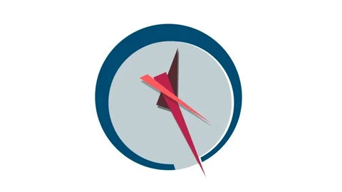 Abstract geometric clock. Triangles as a watch hand. The passing of time. Loo Stock Footage 168102593