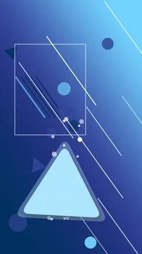Abstract geometric coding animation features a glowing triangle, dynamic li.. Stock Illustration