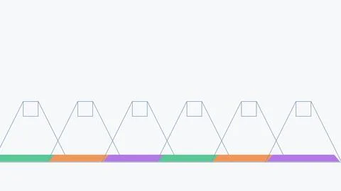 Abstract geometric color blocks with triangular shapes and squares on gradi.. Stock Illustration