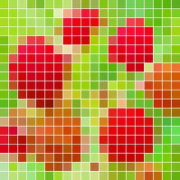 Abstract - geometric colored square grid Stock Illustration