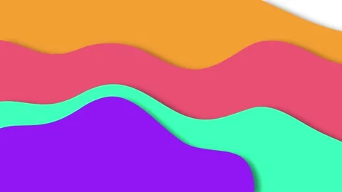 Abstract Geometric Colorful Background. Digital Flat Wavy Design Animation. Stock Footage 171663177