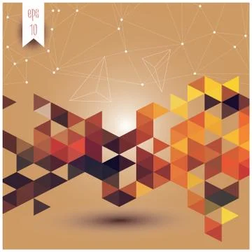 Abstract geometric colorful background, pattern design elements, vector illus Stock Illustration