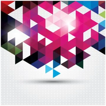 Abstract geometric colorful background, pattern design elements, vector illus Stock Illustration