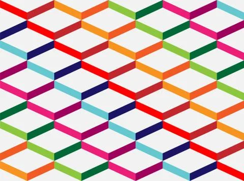 Abstract geometric colorful background, the simulation volume Stock Illustration
