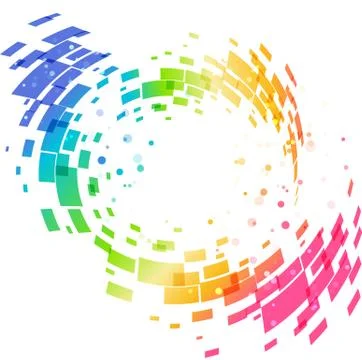 Abstract geometric colorful circular background Stock Illustration