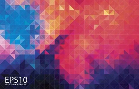The abstract geometric colorful pattern background. Illustrazione stock