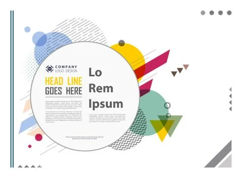 Abstract geometric colorful pattern modern design with circle space of text. Stock Illustration