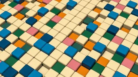 Abstract geometric composition 3d image Stock Illustration