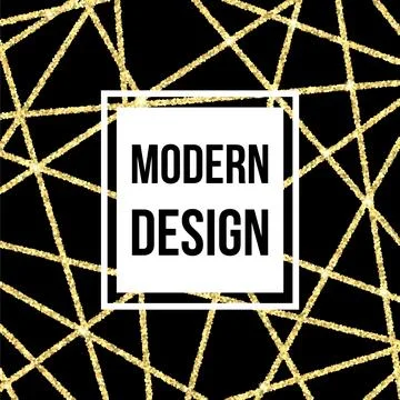 Abstract geometric composition in black, white, and gold. Elegant modern ab.. 스톡 일러스트
