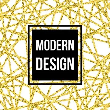Abstract geometric composition in black, white, and gold. Elegant modern ab.. Stock Illustration