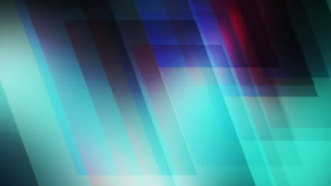 Abstract geometric composition blue green rectangles background. Dynamic shapes Stock Footage 252163125