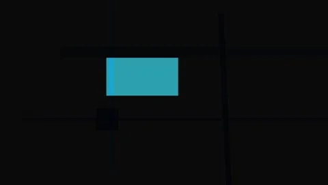 Abstract geometric composition with blue rectangles and dark lines on a bla.. Stock Footage 335441157