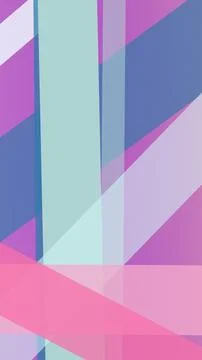Abstract geometric composition with bold pink, purple, blue, and white diag.. Stock Illustration
