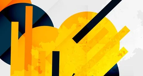 Abstract geometric composition. Bold shapes intersect, creating dynamic visual 스톡 일러스트