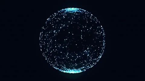 Abstract geometric composition from chaotic moving dots and lines 4K Stock Footage 65305756