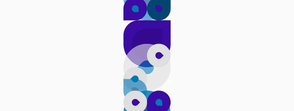 Abstract geometric composition. Circles, squares overlap creating modern visu Stockillustratie