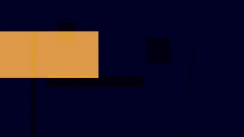 Abstract geometric composition with dark blue background and brown and oran.. Stock Footage 335430648