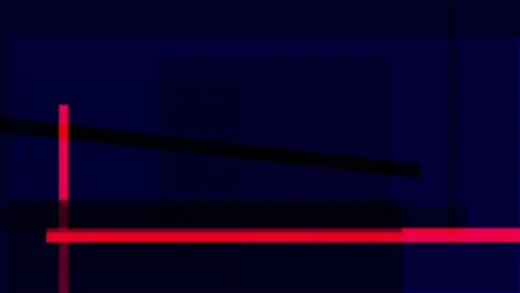 Abstract geometric composition with dark blue and red lines and shapes Stock Footage 335430723