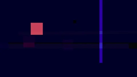 Abstract geometric composition with dark purple background and contrasting .. Stock Footage 335430748