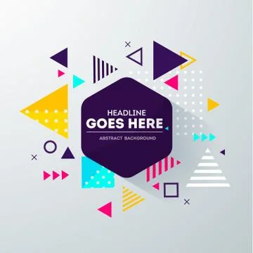 Abstract geometric composition with decorative triangles. Modern. Memphis Stock Illustration