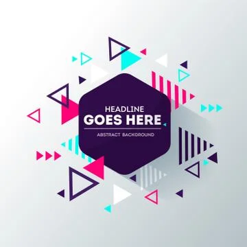 Abstract geometric composition with decorative triangles. Modern. Memphis Stock Illustration