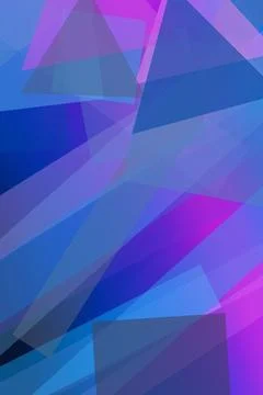 An abstract geometric composition in deep blue and magenta tones with glowi.. Stock Illustration