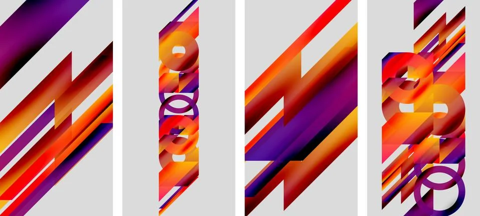 Abstract geometric composition. Diagonal lines create dynamic visual rhythm. イラスト素材