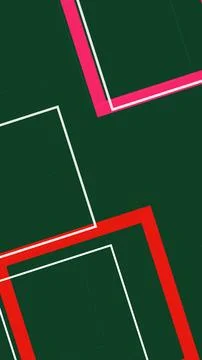 Abstract geometric composition featuring intersecting neon-edged rectangles.. Stockillustratie