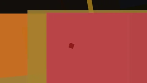 Abstract geometric composition featuring a large red rectangle, vertical br.. Stock Footage 335441880