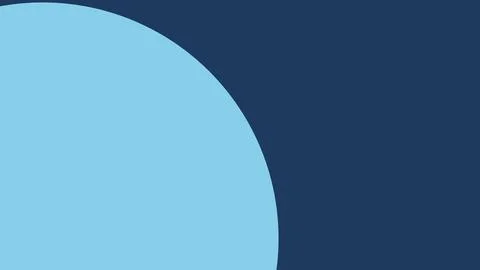 Abstract geometric composition featuring a large light blue circle overlappin Иллюстрация