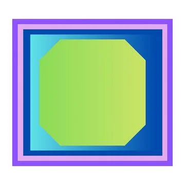 Abstract geometric composition featuring layered shapes with vibrant gradie.. Stock Illustration