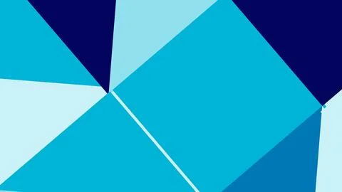 Abstract geometric composition featuring overlapping blue shapes and triangle Illustration