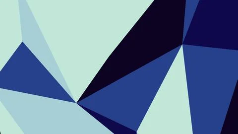 Abstract geometric composition featuring overlapping blue navy and light mint Illustrazione stock