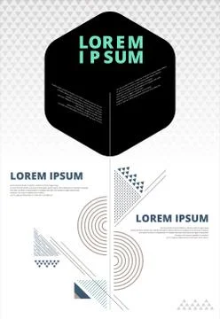 Abstract geometric composition forms modern background with decorative triang Stock Illustration