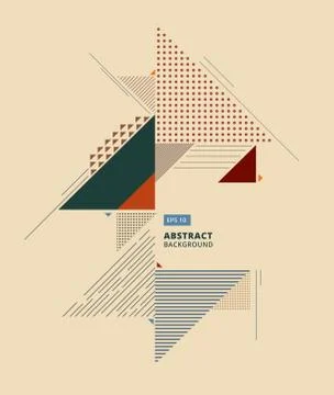 Abstract geometric composition forms modern background with decorative triang Stock Illustration