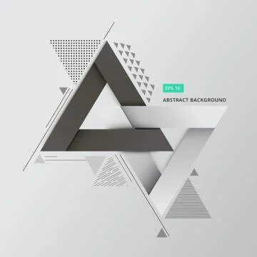 Abstract geometric composition forms modern background with decorative triang Stock Illustration