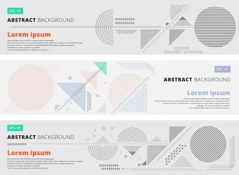 Abstract geometric composition forms modern background with decorative triang Stock Illustration