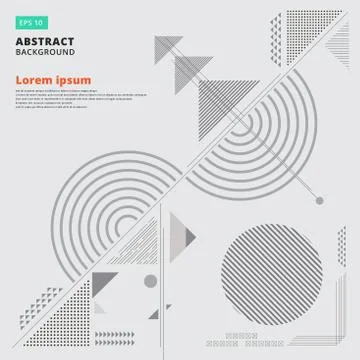 Abstract geometric composition forms modern background with decorative triang Illustrazione stock