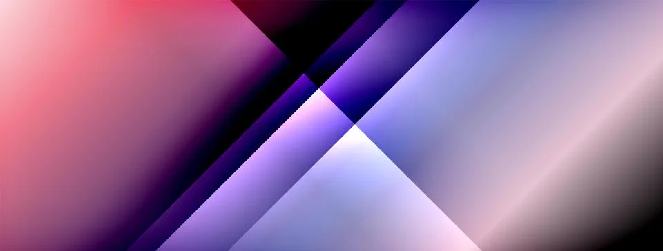 Abstract geometric composition. Gradient colors blend, forming sharp triangular 스톡 일러스트