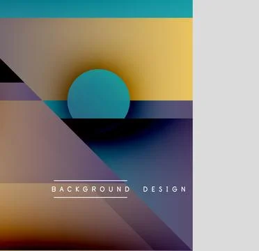 Abstract geometric composition. Gradient colors blend, creating modern visual Illustrazione stock