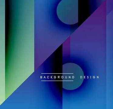 Abstract geometric composition. Gradient colors blend, creating dynamic visual 스톡 일러스트
