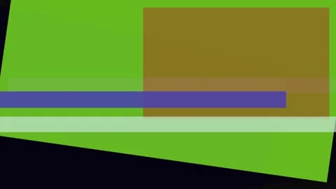 Abstract geometric composition with horizontal bands of green, brown, and blu Stock Footage 335431109