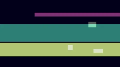 Abstract geometric composition with horizontal bands of purple, teal, and g.. Stock Footage 335441409